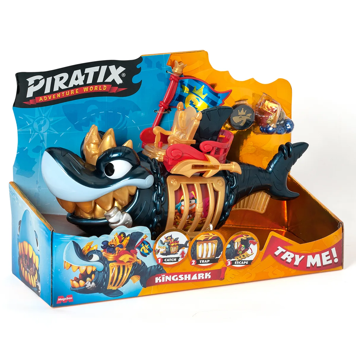 Игровой набор Piratix пластик 27 см черная акула