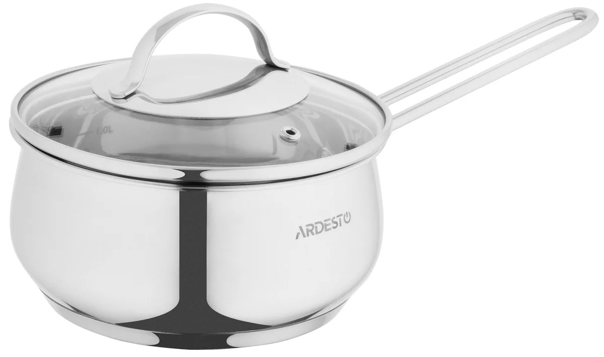 Ківш з прозорою кришкою ARDESTO Gemini Liguria, 1.8л, з нержавіючої сталі.