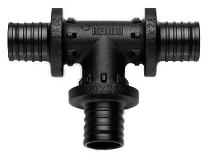 Трійник рівнопрохідний Rehau Rautitan PX, 25-25-25мм, PPSU, чорний