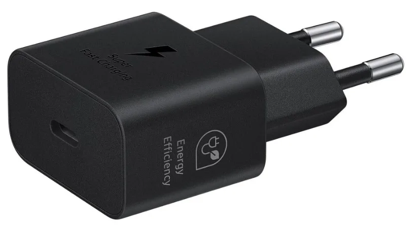 Мережевий зарядний пристрій Samsung 25Вт USB Type-C 38х22х66 мм Чорний