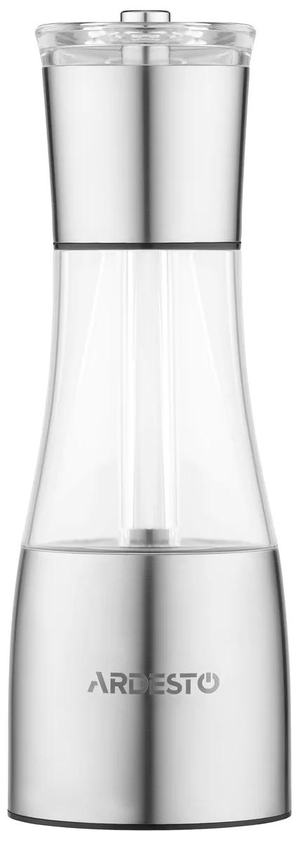 Млинок для спецій 2 в 1 ARDESTO Gemini, 140 мл, акрил, нержавіюча сталь, прозорий.