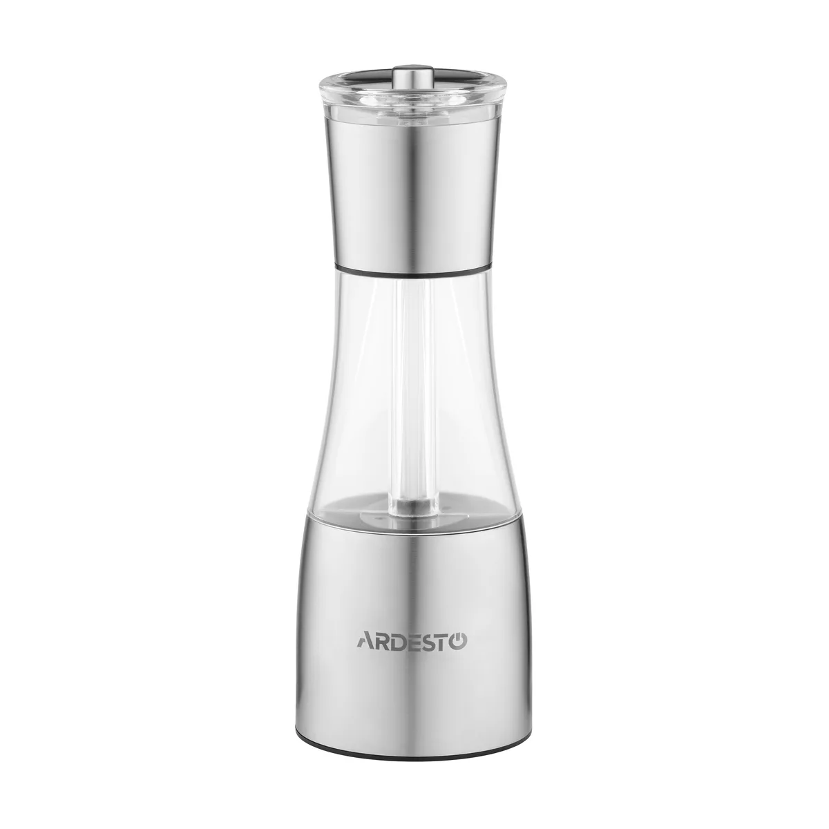 Млинок для спецій 2 в 1 ARDESTO Gemini, 140 мл, акрил, нержавіюча сталь, прозорий.