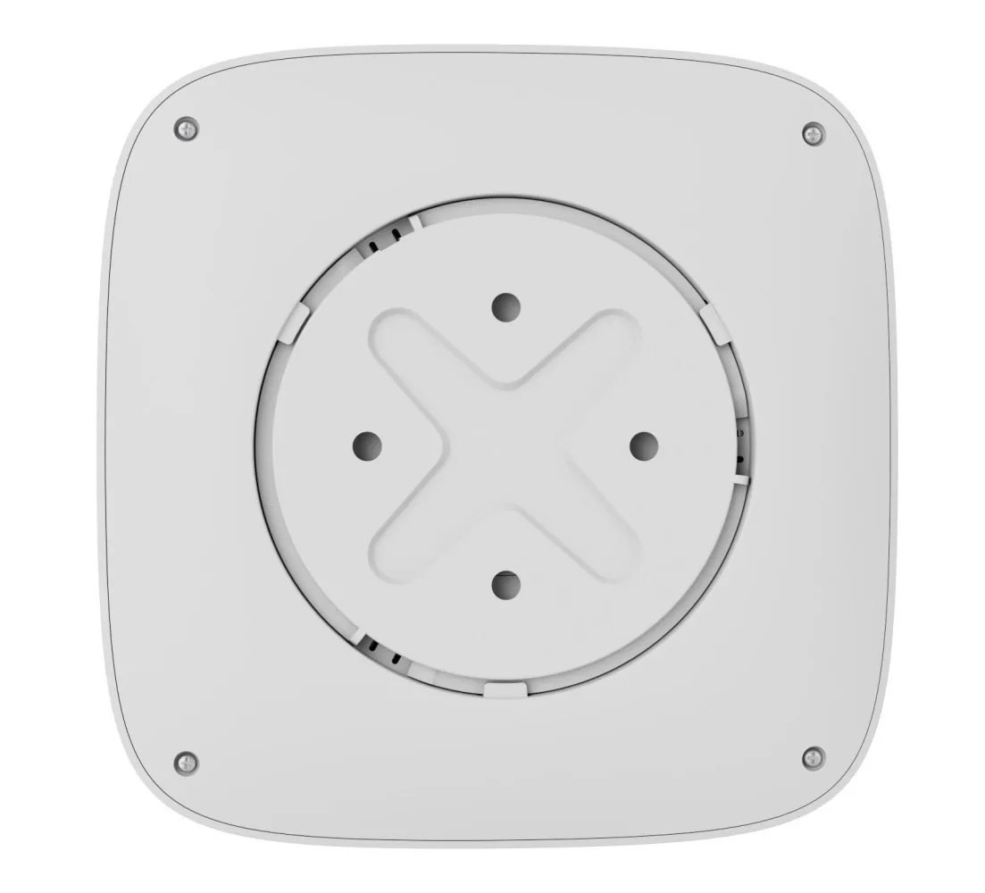 Датчик диму та температури Ajax FireProtect 2 RB Heat Smoke Jeweler, змінна батарея, бездротовий, білий