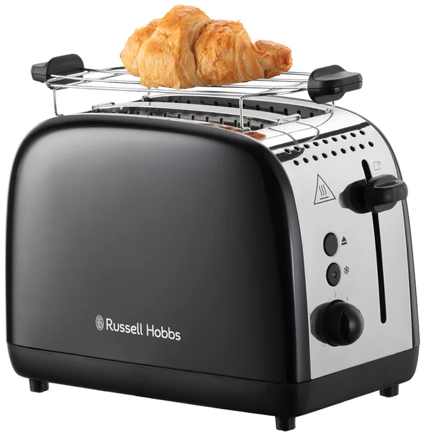Тостер Russell Hobbs 1600 Вт Нержавіюча сталь 23,3х28,4х15,6 см Чорний