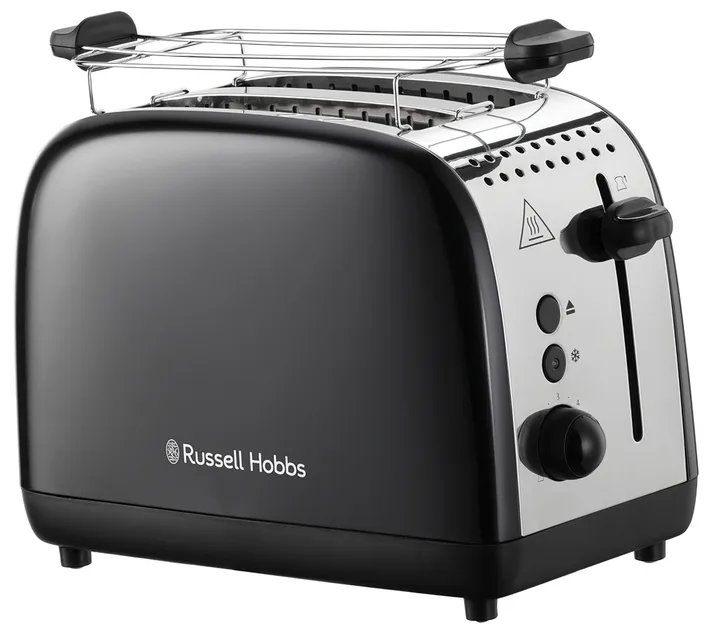 Тостер Russell Hobbs 1600 Вт Нержавіюча сталь 23,3х28,4х15,6 см Чорний