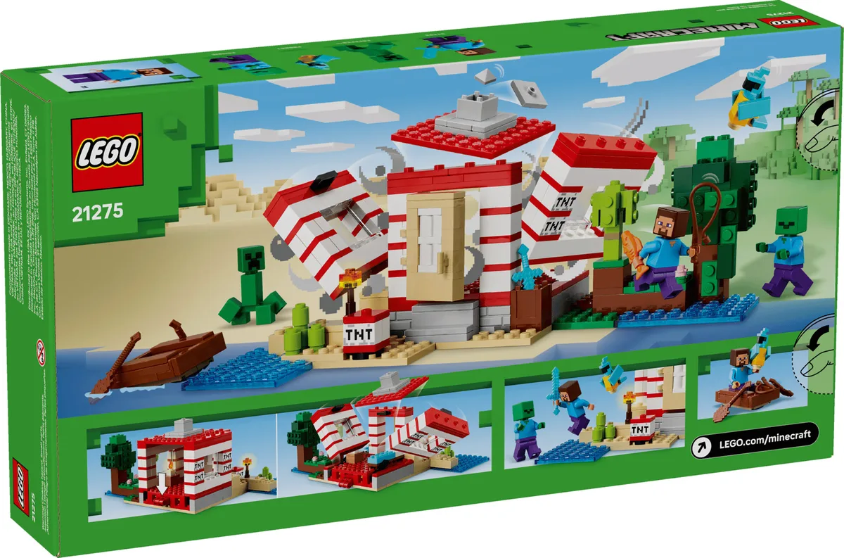 Конструктор LEGO Minecraft Будинок з вибухівки Пластик Різнокольоровий
