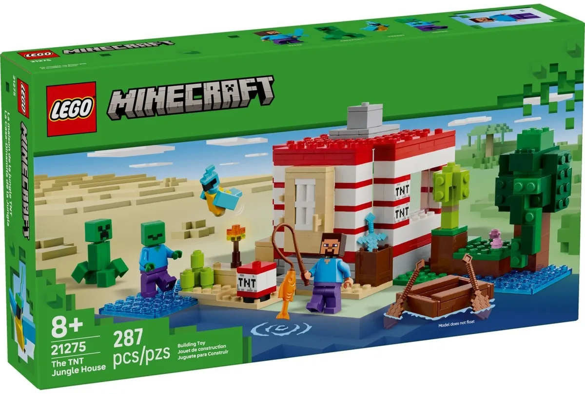 Конструктор LEGO Minecraft Будинок з вибухівки Пластик Різнокольоровий
