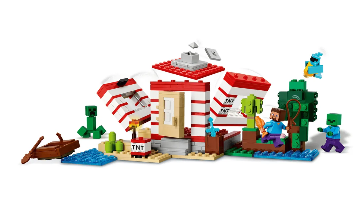 Конструктор LEGO Minecraft Будинок з вибухівки Пластик Різнокольоровий