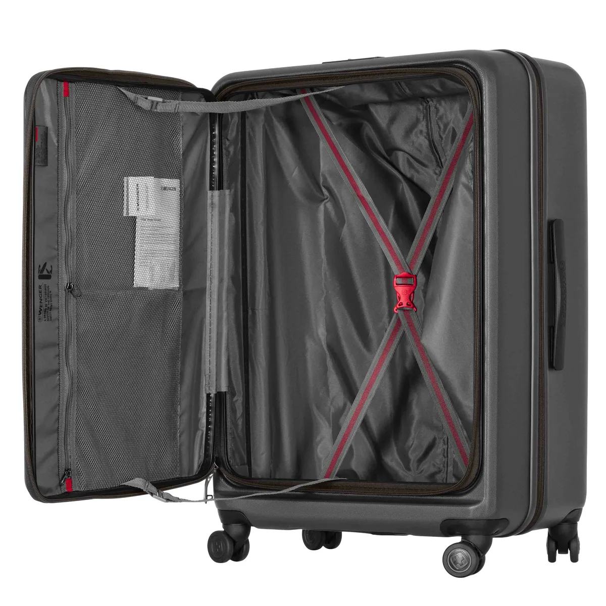 Чемодан Wenger Skyon Hardside Large, большой, поликарбонат, TSA, 4 колеса, расширение, серый