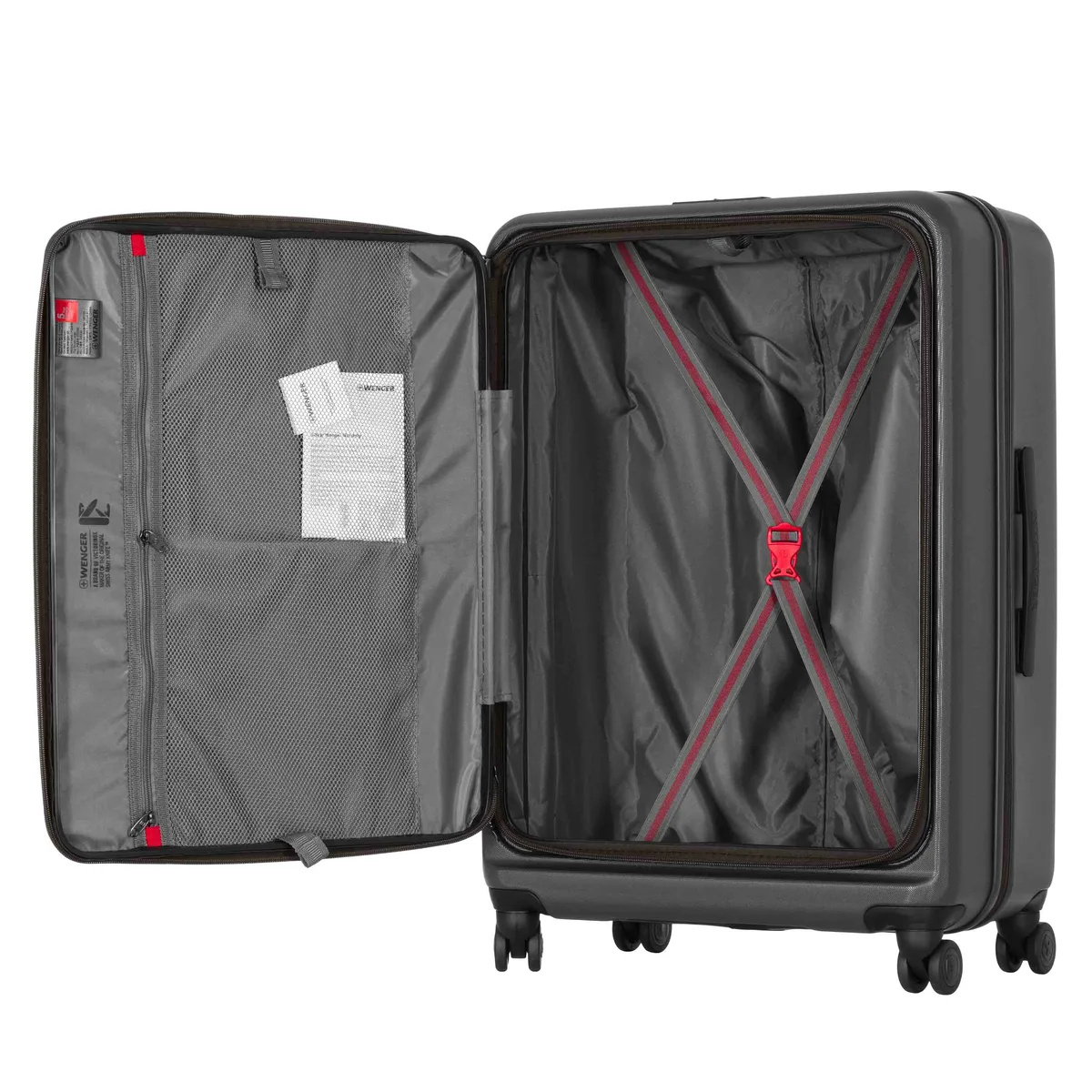 Чемодан Wenger Skyon Hardside Large, большой, поликарбонат, TSA, 4 колеса, расширение, серый