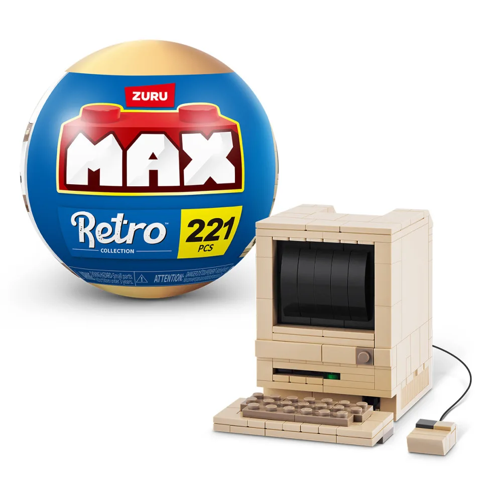 Конструктор MAX 221 деталі ретро комп'ютер Макинтош пластик 11х11х11 см різні кольори
