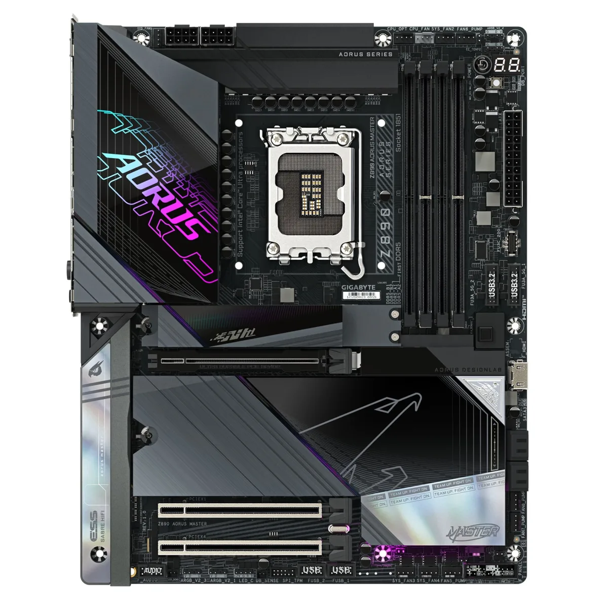 Материнська плата GIGABYTE Z890 AORUS MASTER s1851 Z890 4xDDR5 M.2 USB Type-C Wi-Fi BT ATX