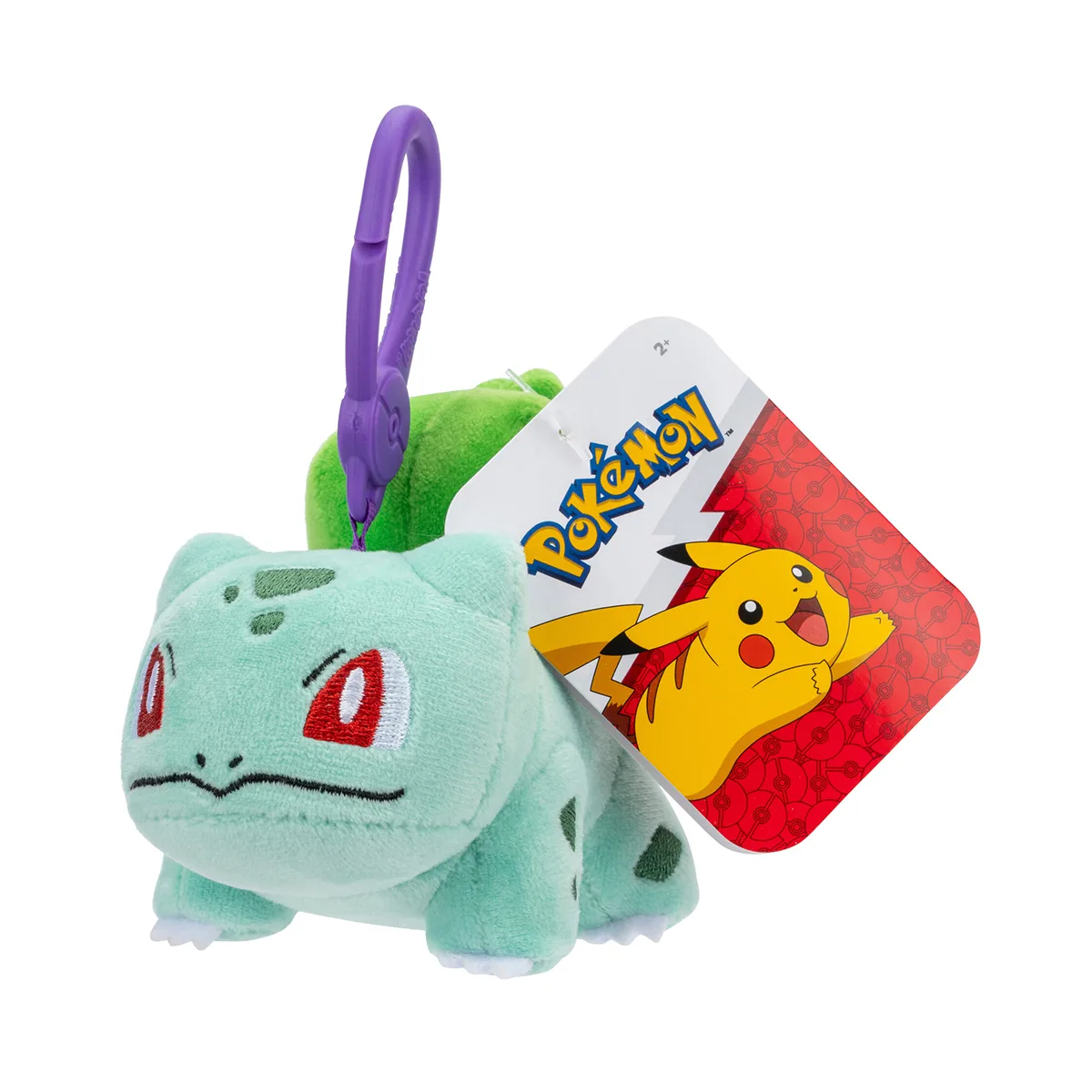 Мягкая игрушка Pokemon полиэстер 9х10х7 75 см Булбазавр на клипсе