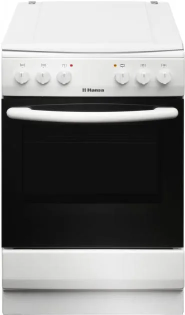 Комбинированная плита Hansa, 62 л, 50x60 см, с конвекцией, чугунная, белая
