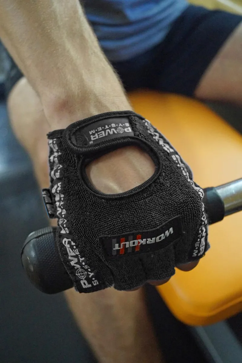 Перчатки Active Point кожа XXL черные для фитнеса
