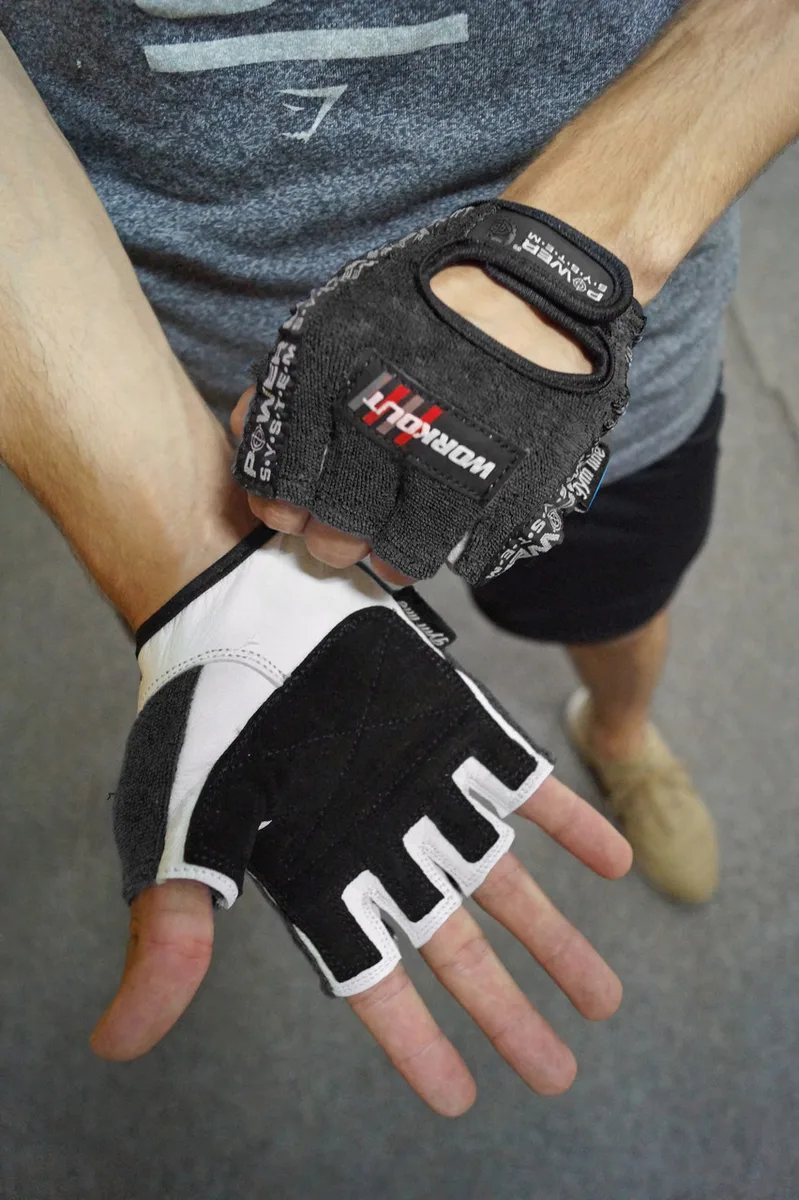 Перчатки Active Point кожа XXL черные для фитнеса