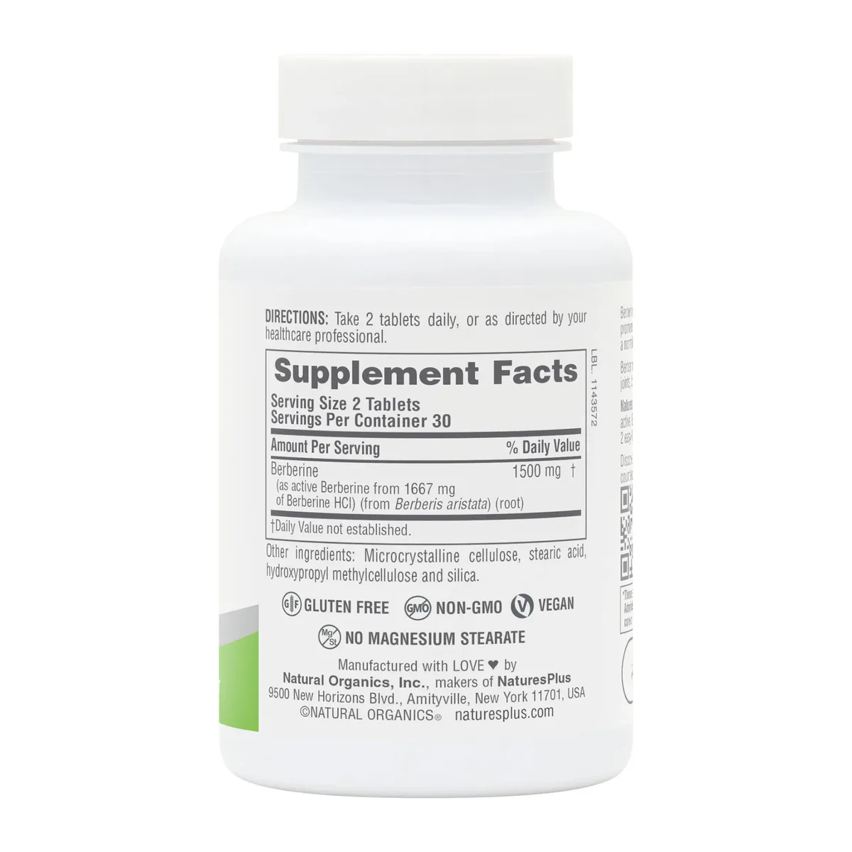 Берберин Nature's Plus 1500 мг 60 табл