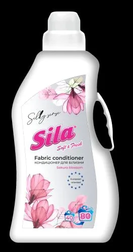 Кондиціонер для білизни Sila Silky Sense 2,4 л м'якість та свіжість.