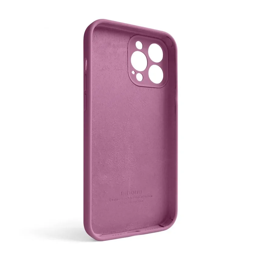 Чохол силіконовий для iPhone 13 Pro Max закрита камера бордовий