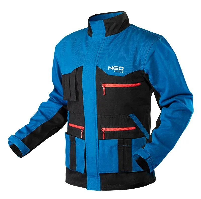 Куртка робоча Neo Tools HD+, 100% бавовна, розмір XL(54), чорний з синім.