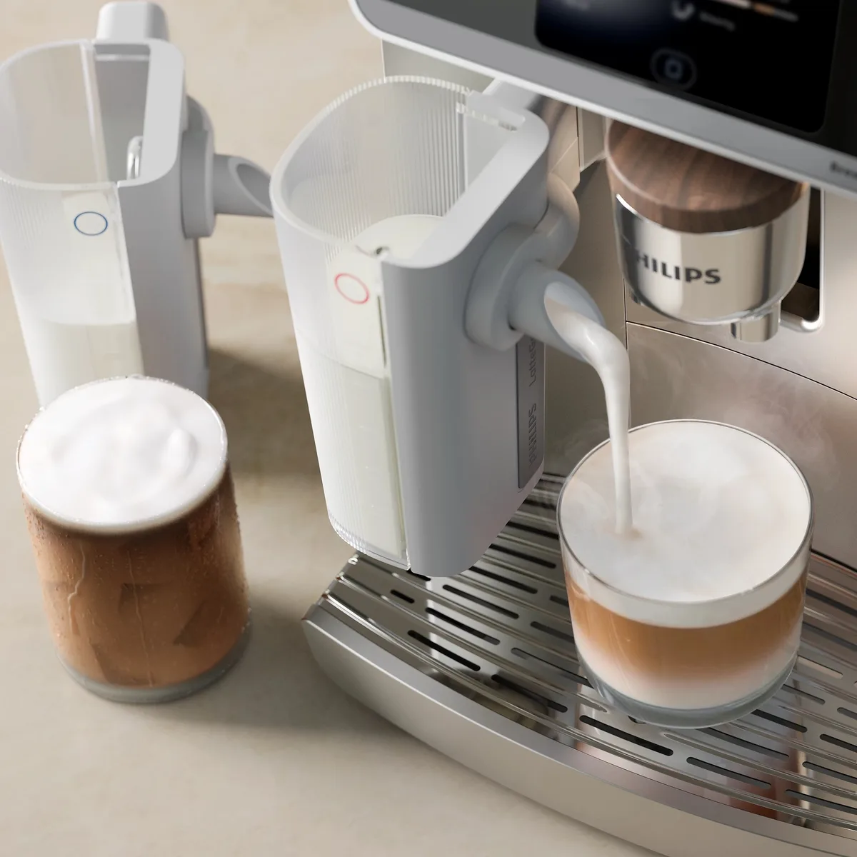Кавоварка Philips Series 8000 Cafe Aromis, 1.9л, для зернової та меленої кави, автоматичне приготування капучино, сенсорний диспле