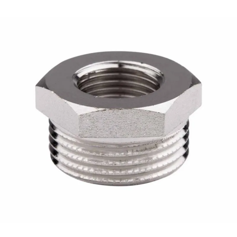 Футорка 2"x1 1/4" латунная никелированная для водоснабжения Thermo Alliance Forte