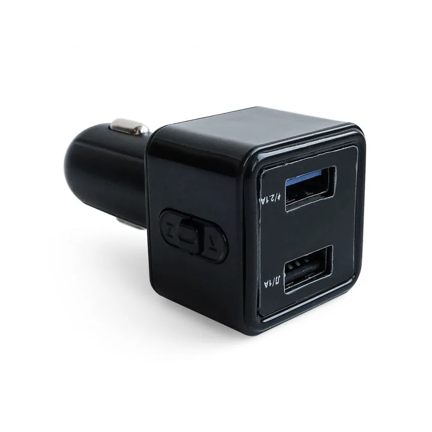 FM-трансмітер Bluetooth 2USB 2,1А пластик чорний