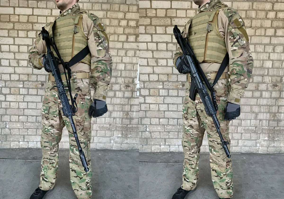 Ремінь зброї тактичний EasyFit поліпропілен 124-198 см чорний