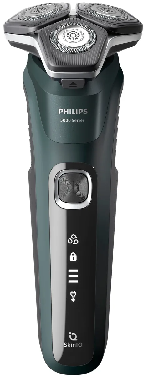 Електрична бритва Philips роторного типу Series 5000, 9Вт, 3 бритвені головки, Li-Ion, для сухого та вологого гоління, з тримером,