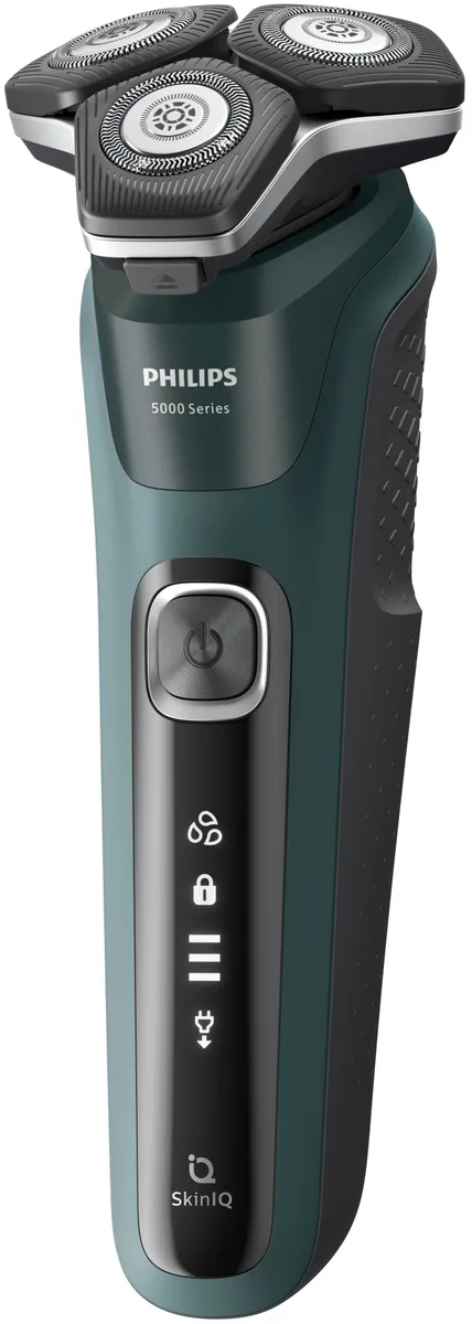 Електрична бритва Philips роторного типу Series 5000, 9Вт, 3 бритвені головки, Li-Ion, для сухого та вологого гоління, з тримером,