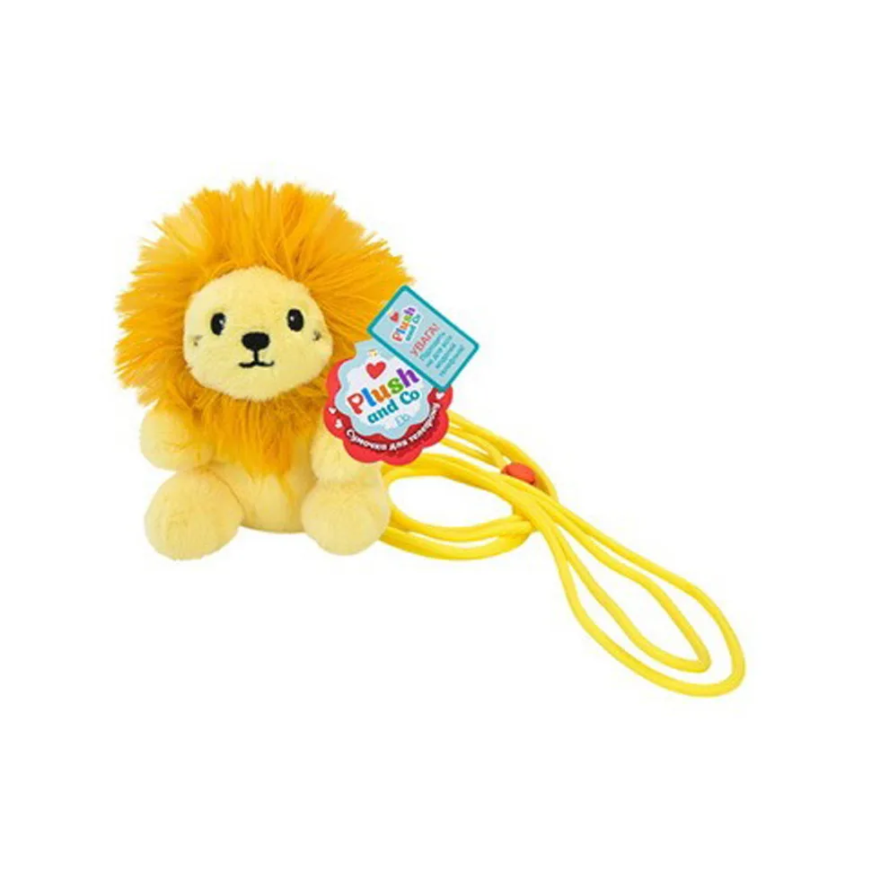 М'яка іграшка тримач для телефону Plush and Co Плюш 9х8х11 см Жовтогарячий Зайчик