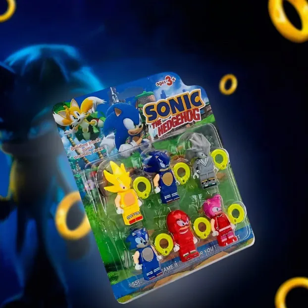 Набір фігурок конструктор Sonic 6 фігурок пластик 19х16,5 см