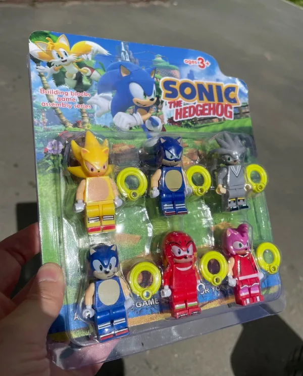 Набір фігурок конструктор Sonic 6 фігурок пластик 19х16,5 см
