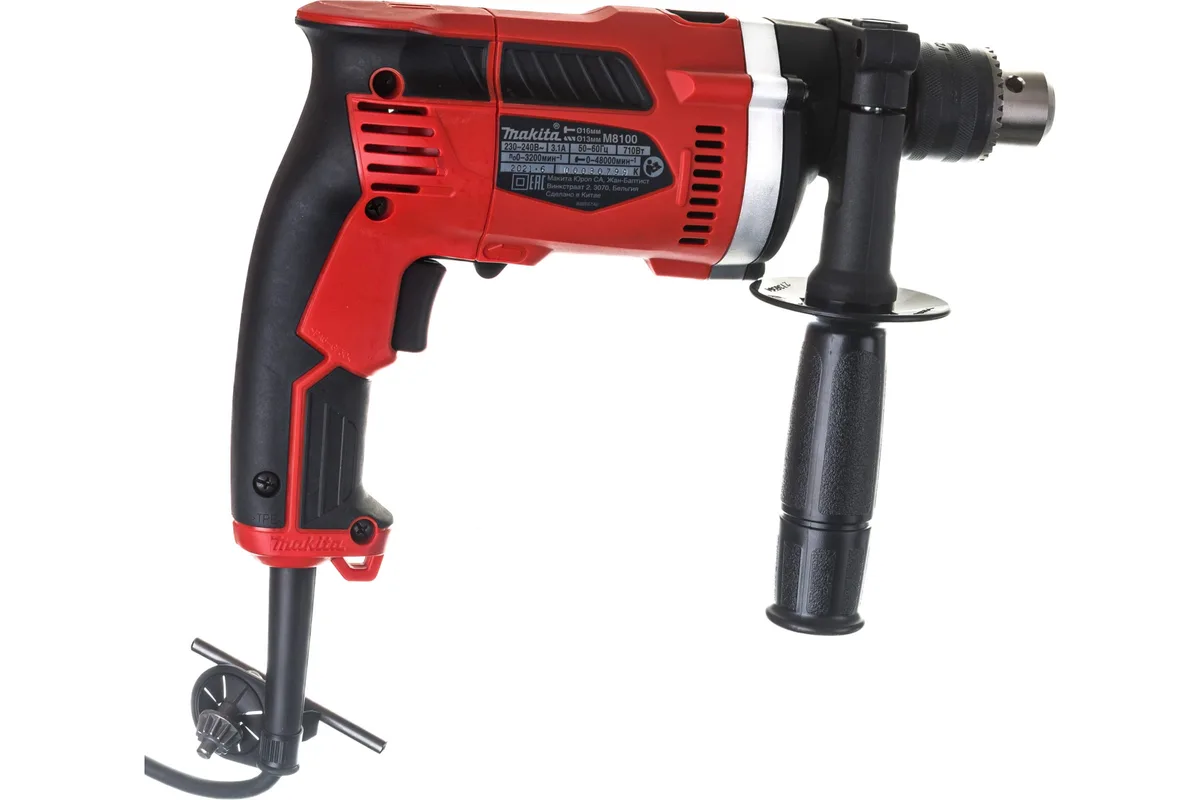 Ударна дриль Makita 710Вт з зубчастим патроном 13мм для свердління і загвинчування електродриль 2.1кг