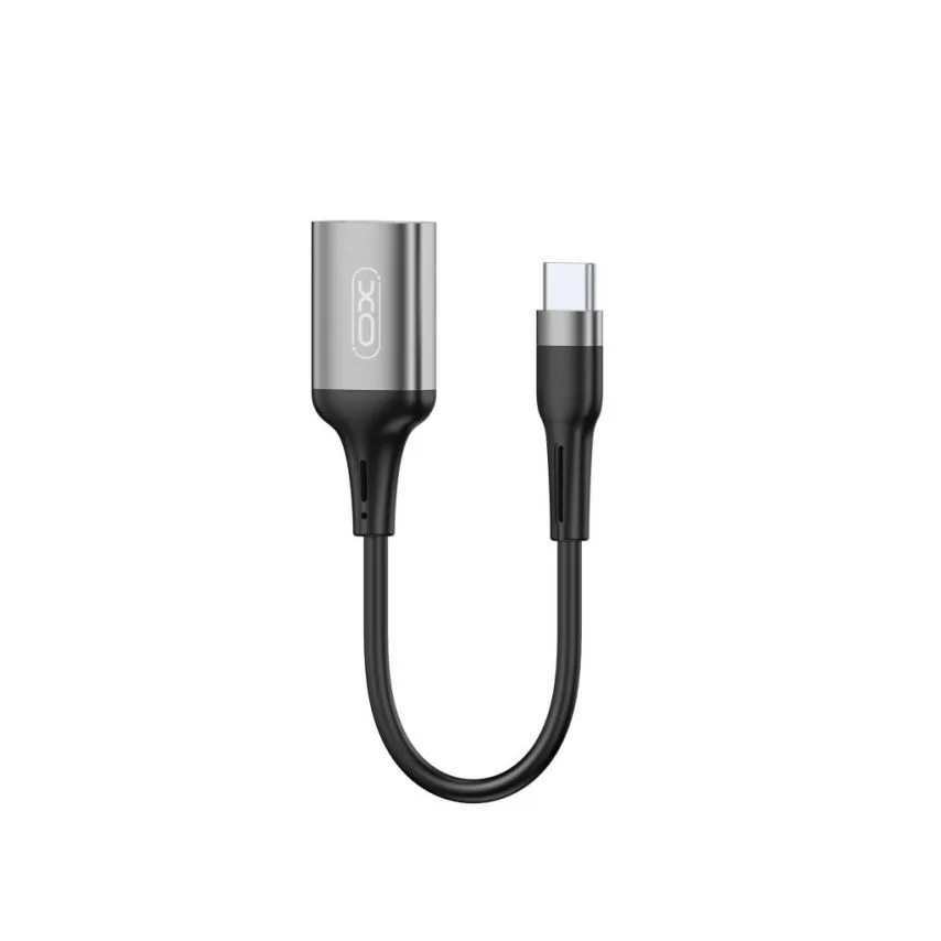 Перехідник OTG XO Type-C to USB 0,15 м сірий