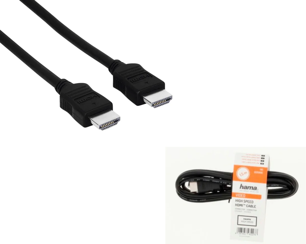 Кабель HDMI (M/M) Hama 1.5м, 1080p, чорний