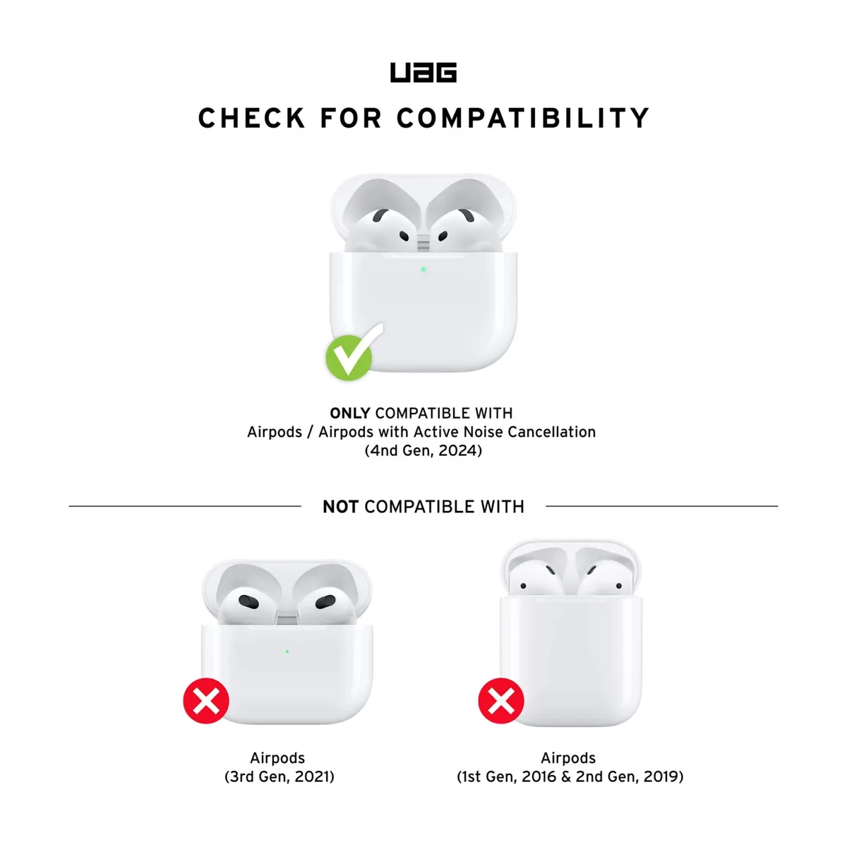 Чохол UAG для AirPods (Gen 4, 2024), Scout, Olive Drab