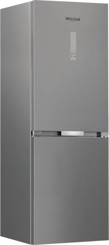Холодильник Whirlpool з нижнім морозильником, габарити 186.5x60x66.3 см, об'єм холодильного відділу - 210 л, морозильного - 104 л,