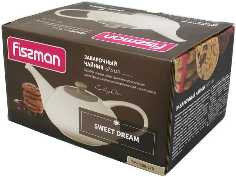 Заварник Fissman Sweet Dream керамічний 575 мл кремовий