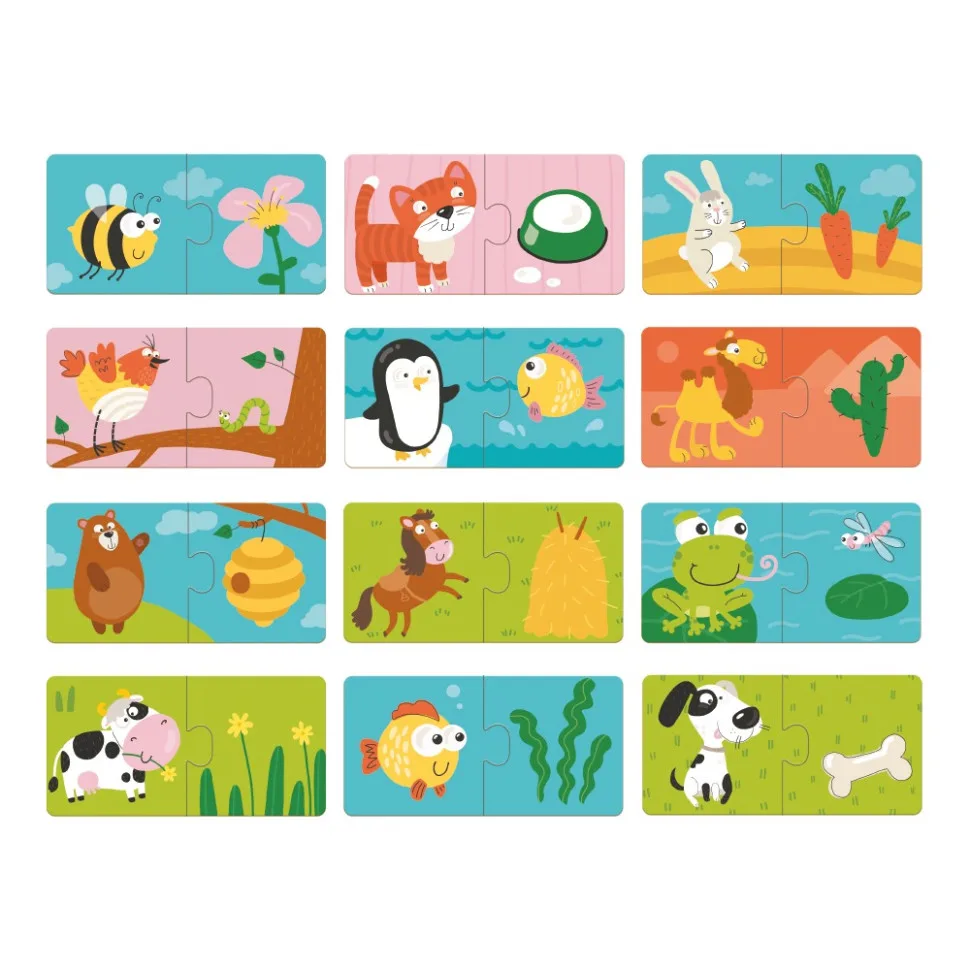 Дитячий пазл DoDo Toys картон 24 елементи 6,5х6,5 см