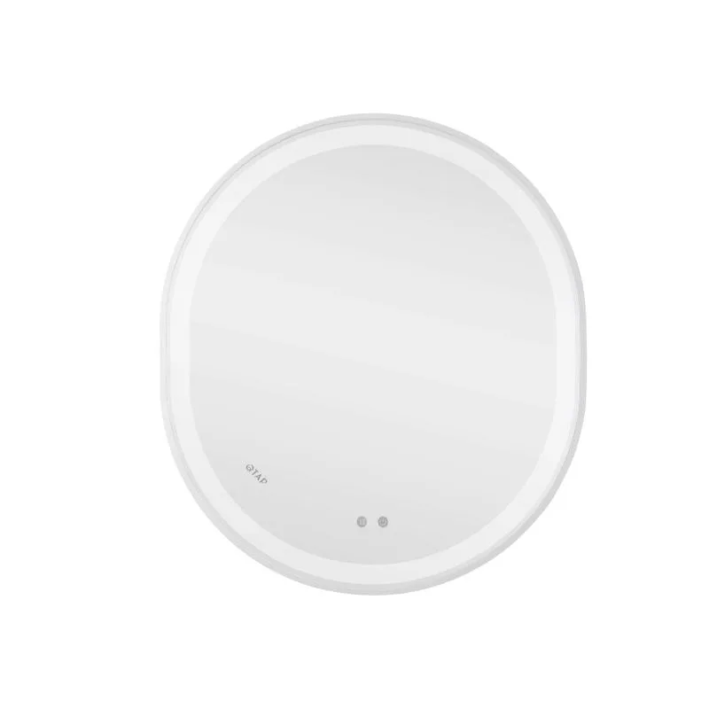 Дзеркало з LED-підсвічуванням Qtap GE1W сенсорне 800х700 мм овальне для ванної кімнати