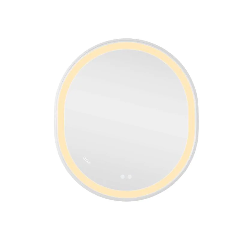 Дзеркало з LED-підсвічуванням Qtap GE1W сенсорне 800х700 мм овальне для ванної кімнати