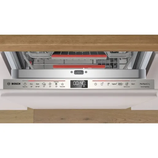Вбудована посудомийна машина Bosch, 10 комплектів, клас C, 45 см, з дисплеєм, 3-й кошик, технологія Zeolith, біла.