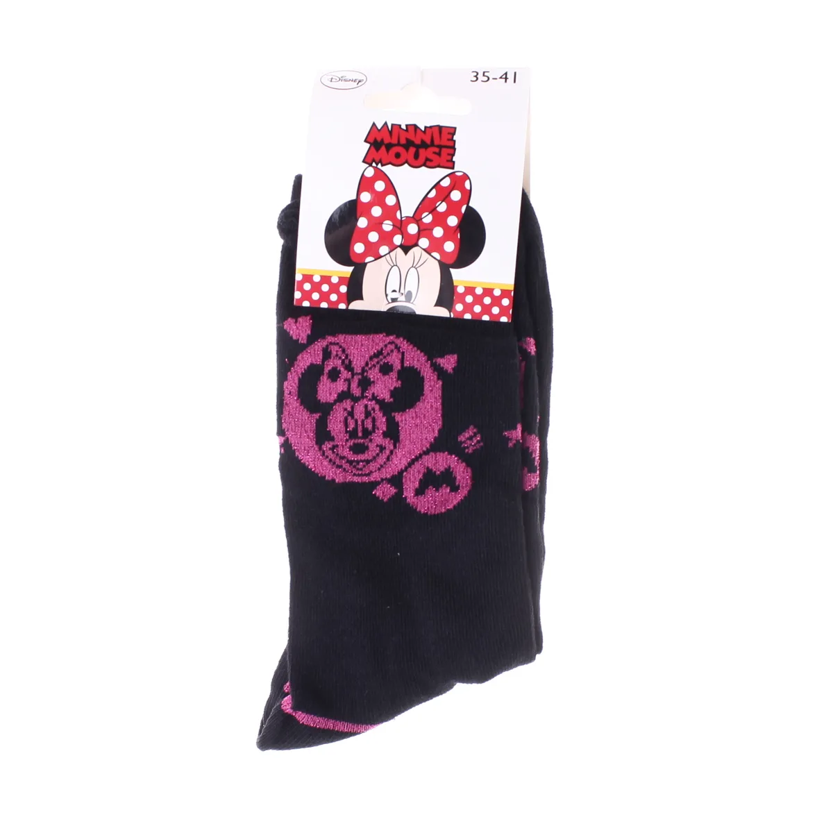 Шкарпетки DISNEY MINNIE хлопок 35-41 черный пурпурный