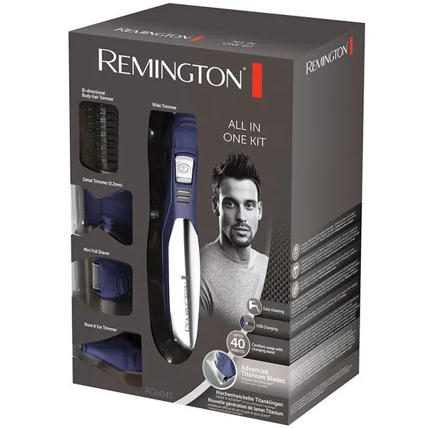 Набір для стрижки Remington "Універсальний комплект" для бороди, вусів, волосся та тіла, з мережевим і акумуляторним живленням, 11