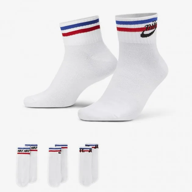 Шкарпетки NIKE поліестер 34-38 білий 3 пари