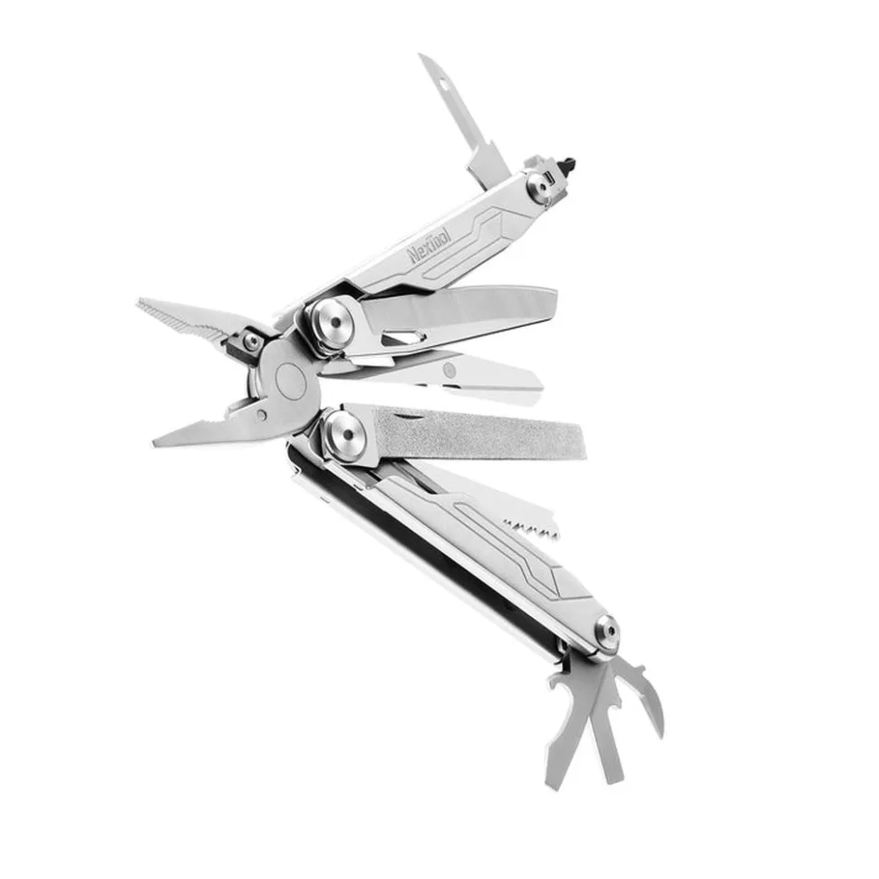 Мультитул NexTool сталь 420J2 109,5х37,5х22,5 мм срібний 19 функцій