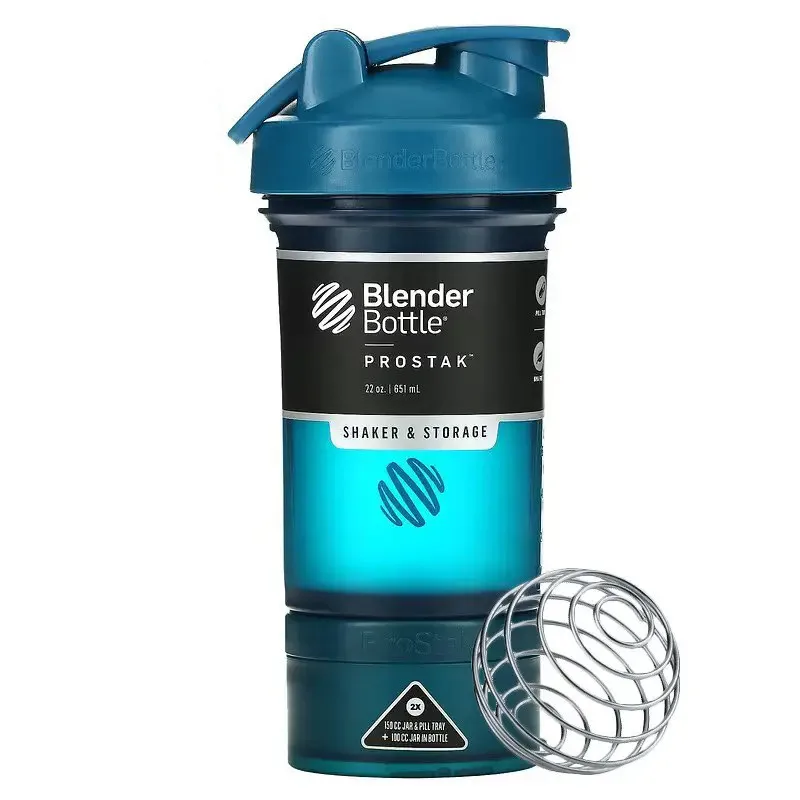 Шейкер спортивний BlenderBottle Tritan 650ml Синій з 2 контейнерами