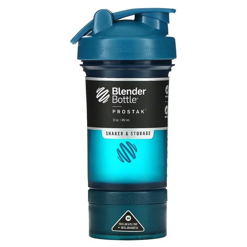 Шейкер спортивний BlenderBottle Tritan 650ml Синій з 2 контейнерами