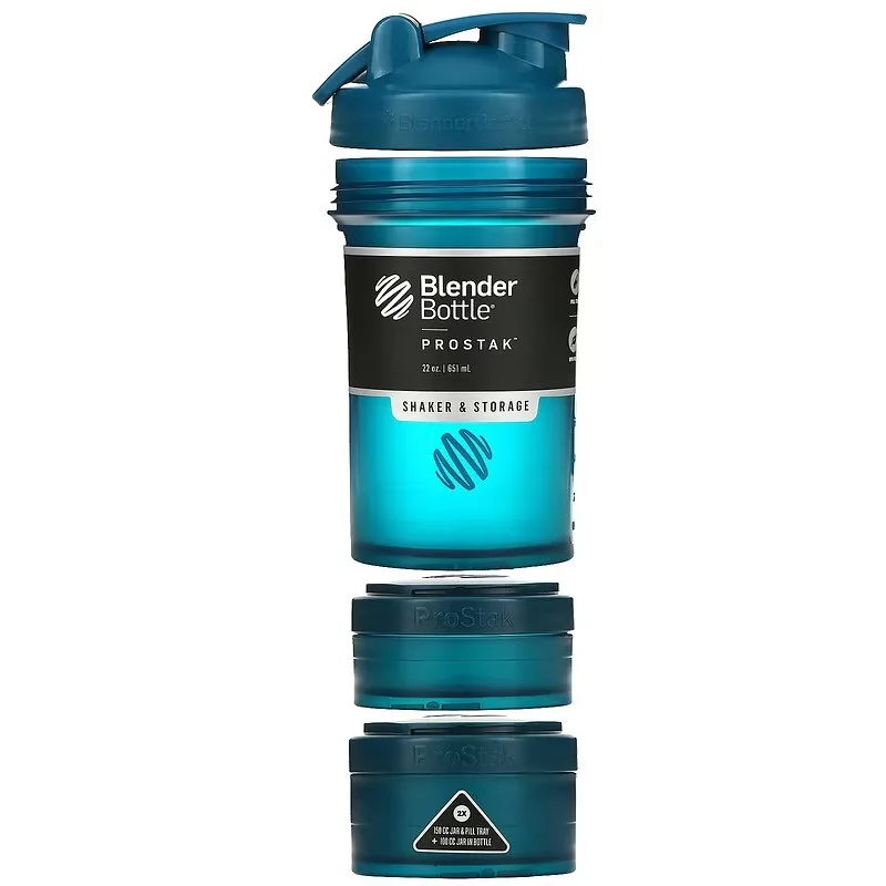 Шейкер спортивний BlenderBottle Tritan 650ml Синій з 2 контейнерами